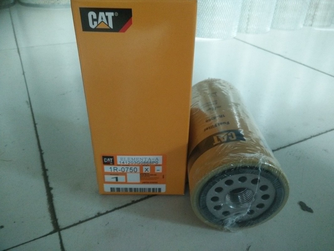 1R-0750 CAT Oil Filter For 336D 345D 349D Excavator Glass Fiber Material
