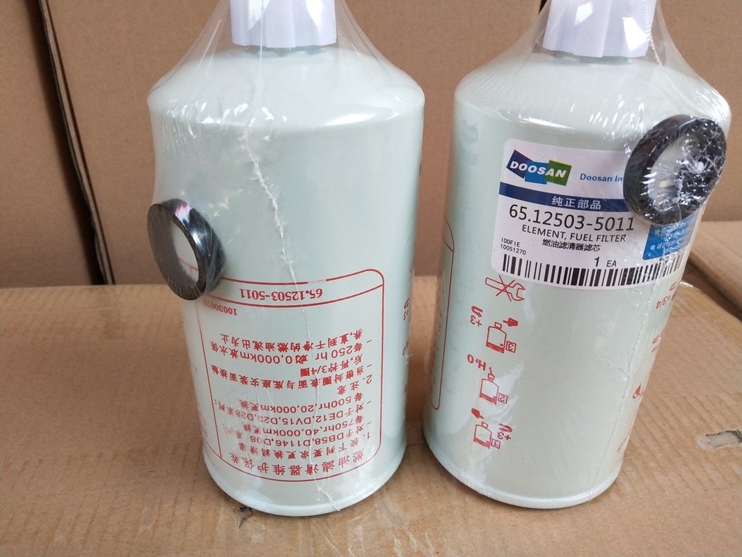 12503-5011 Truck Fuel Filter 10um Porosity For Doosan Excavator