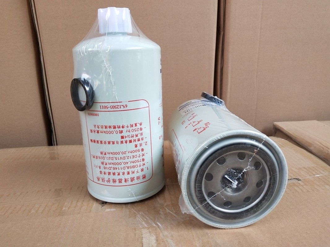 12503-5011 Truck Fuel Filter 10um Porosity For Doosan Excavator