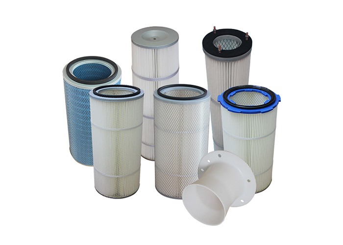 Glass Fiber Dust Collector Air Filter Cartridge ISO9001 Certification OEM